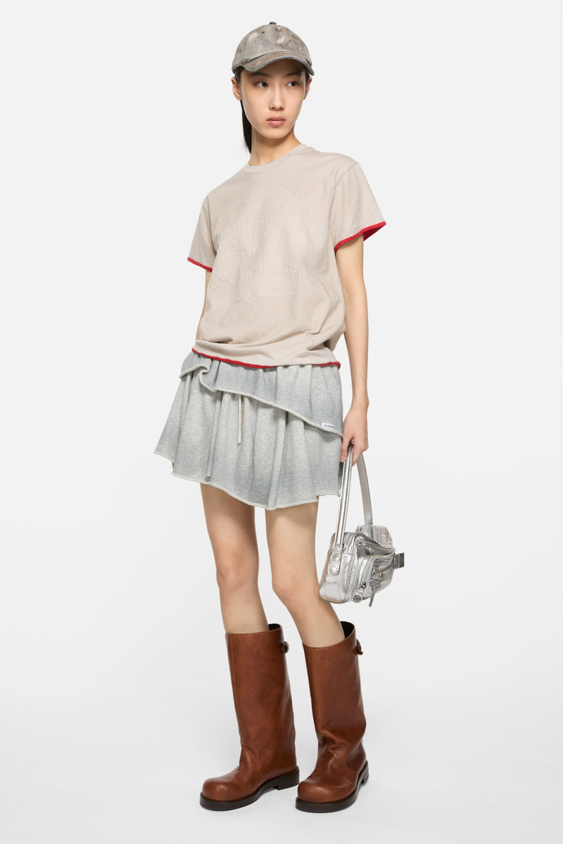Acne Studios Embossed logo t-shirt - White/red outlook