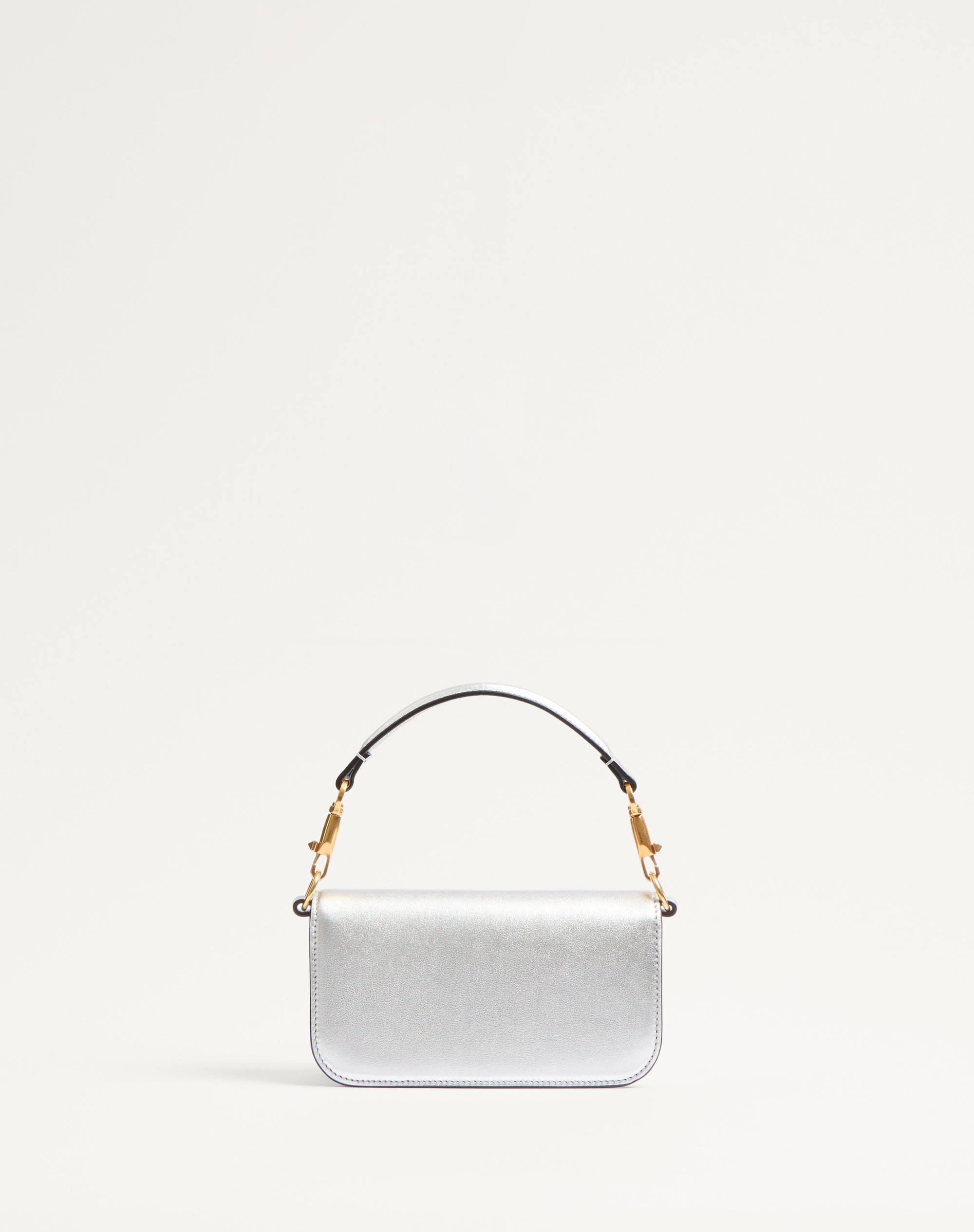 VALENTINO GARAVANI LOCÒ SMALL SHOULDER BAG IN LAMINATED CALFSKIN WITH JEWEL LOGO - 5