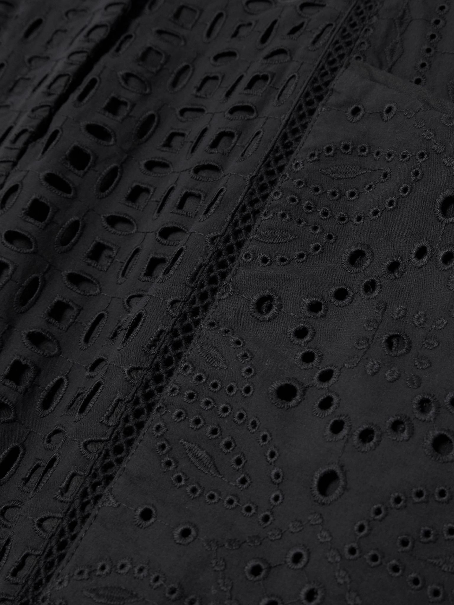 Fabian broderie anglaise cotton shorts Black - 4