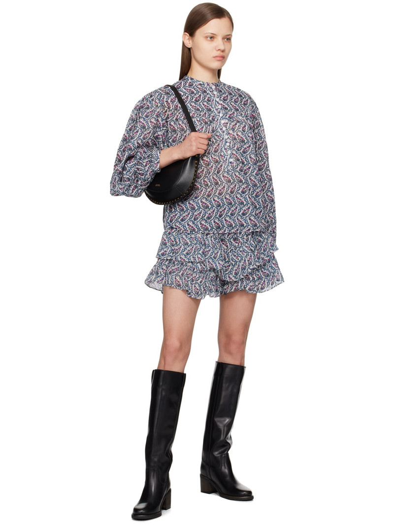 Isabel Marant Étoile Off-White & Blue Salika Shirt outlook