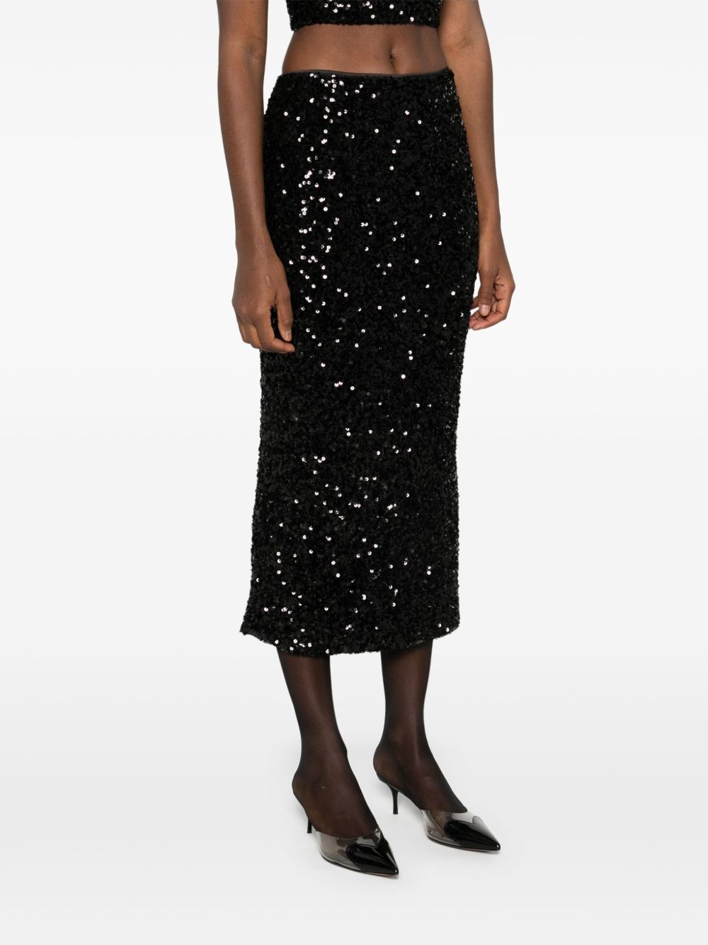 sequined midi skirt - 3