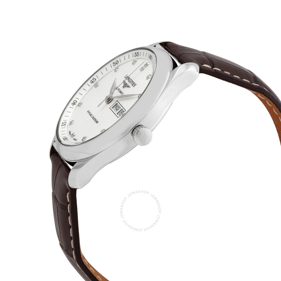 Longines Master Automatic Chronometer Diamond Silver Dial Men's Watch L2.910.4.77.3 - 2