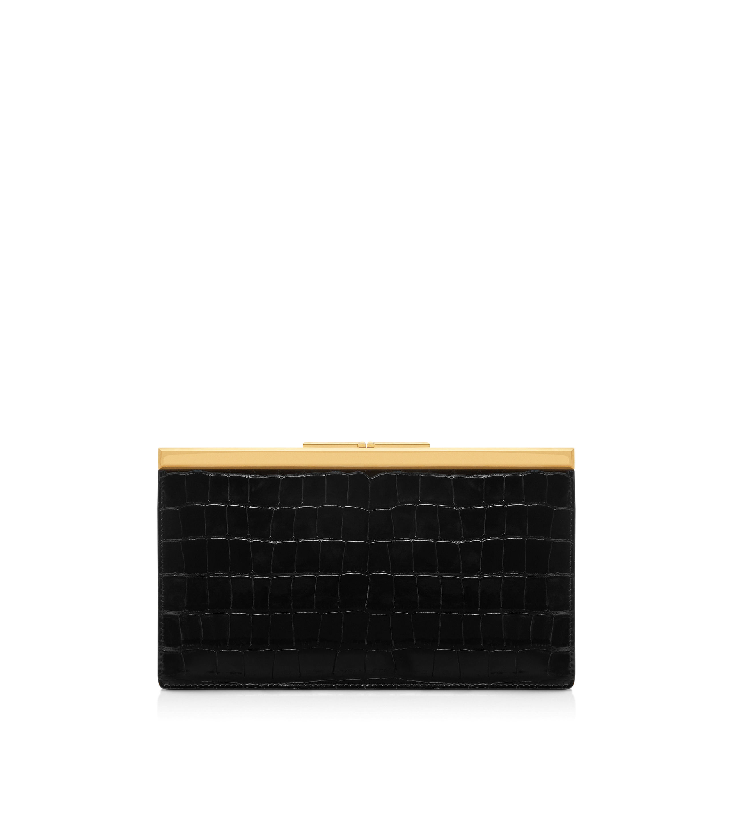 PRINTED CROC LEATHER LUX CLUTCH - 3