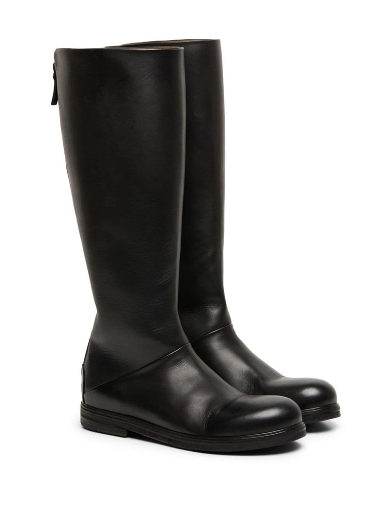 Marsèll back zip leather boots outlook