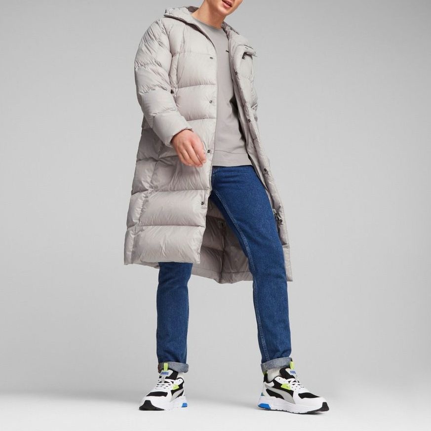 PUMA Lightweight Hooded Down Coat 'Grey' 678345-14 - 3