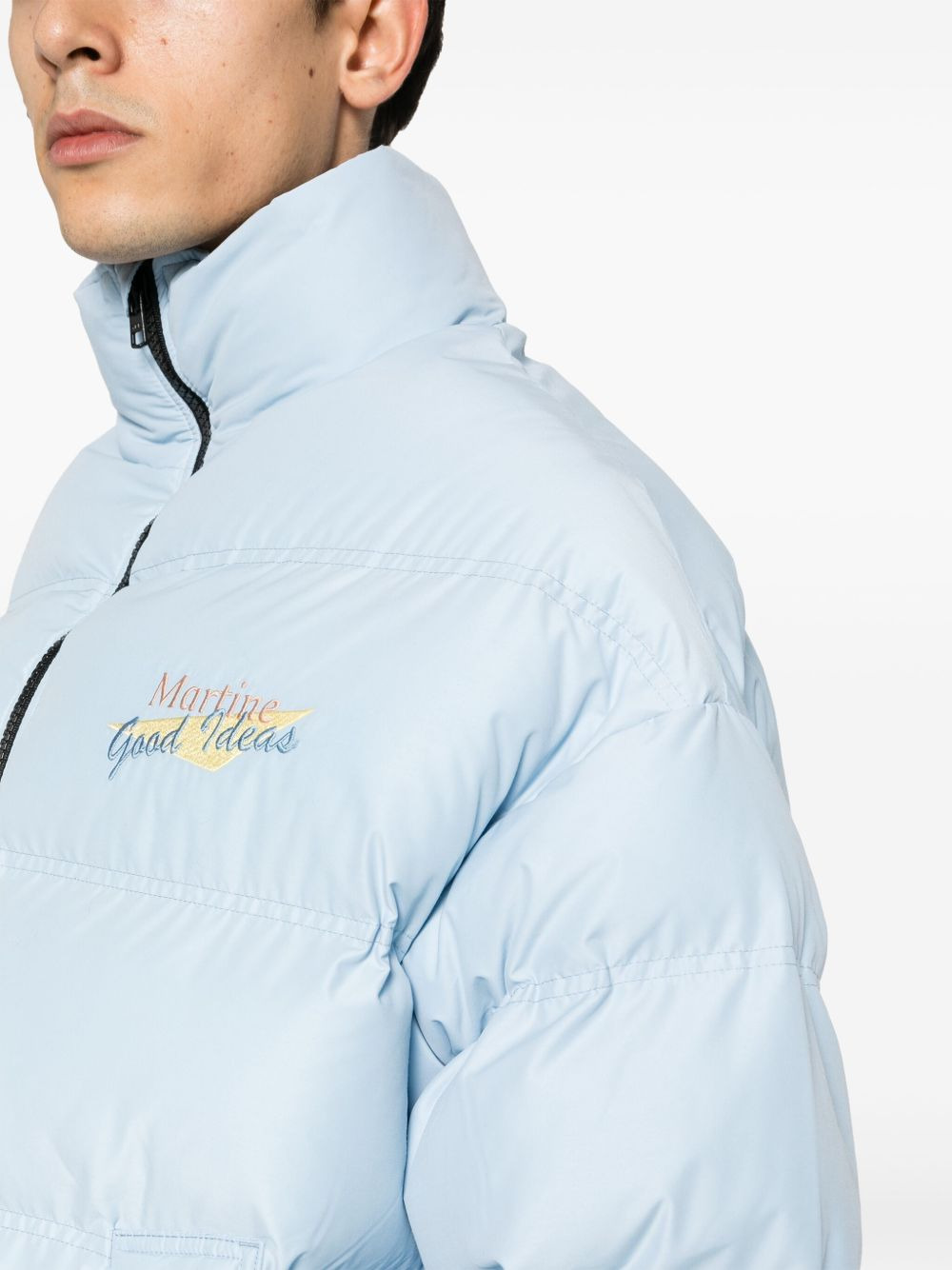 Doll logo-embroidered padded jacket - 5