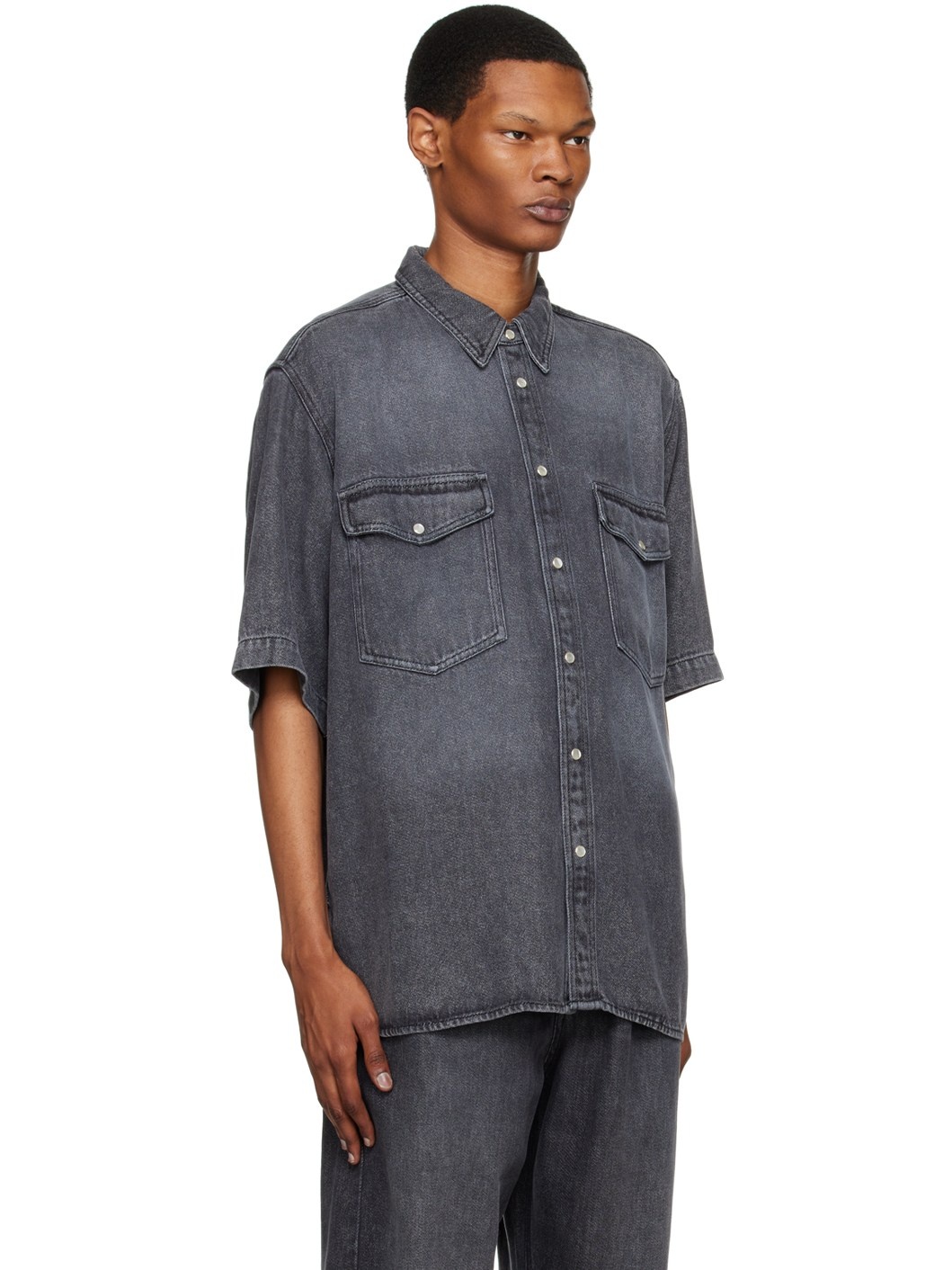 Black Tigilin Denim Shirt - 2