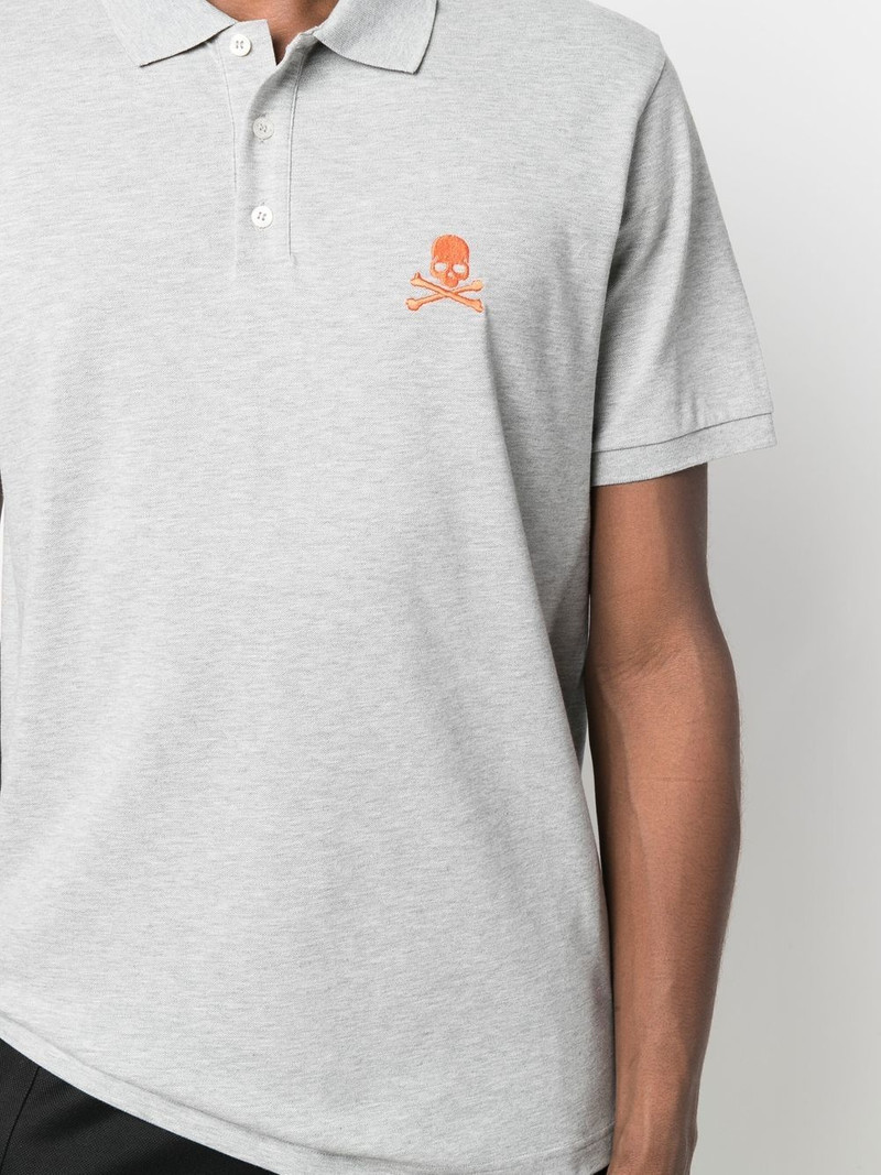 skull-print short-sleeved polo shirt 5