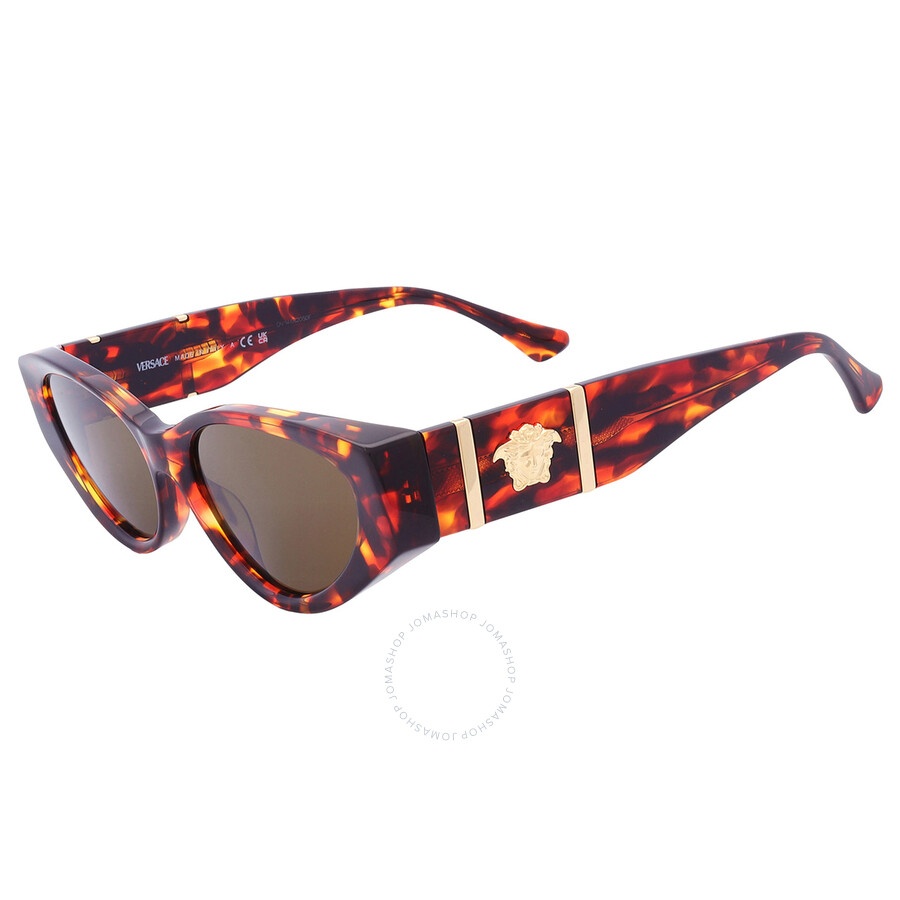 Versace Dark Brown Cat Eye Ladies Sunglasses VE4454 543773 55 - 4