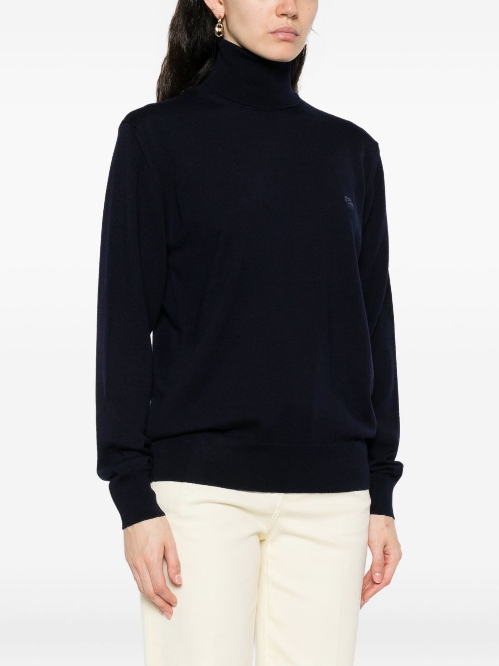 embroidered-logo sweater - 3