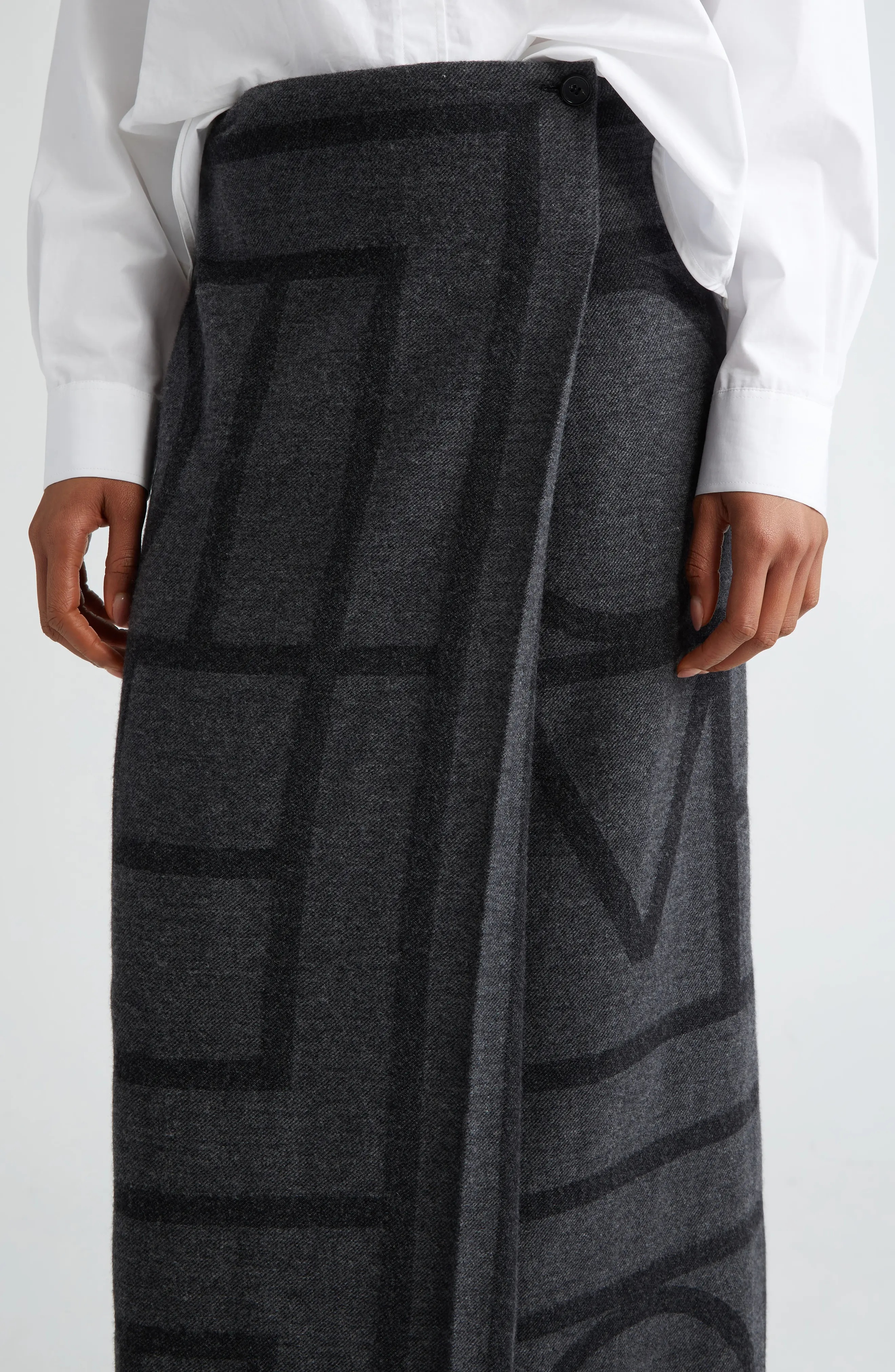 Monogram Wool Maxi Skirt - 5
