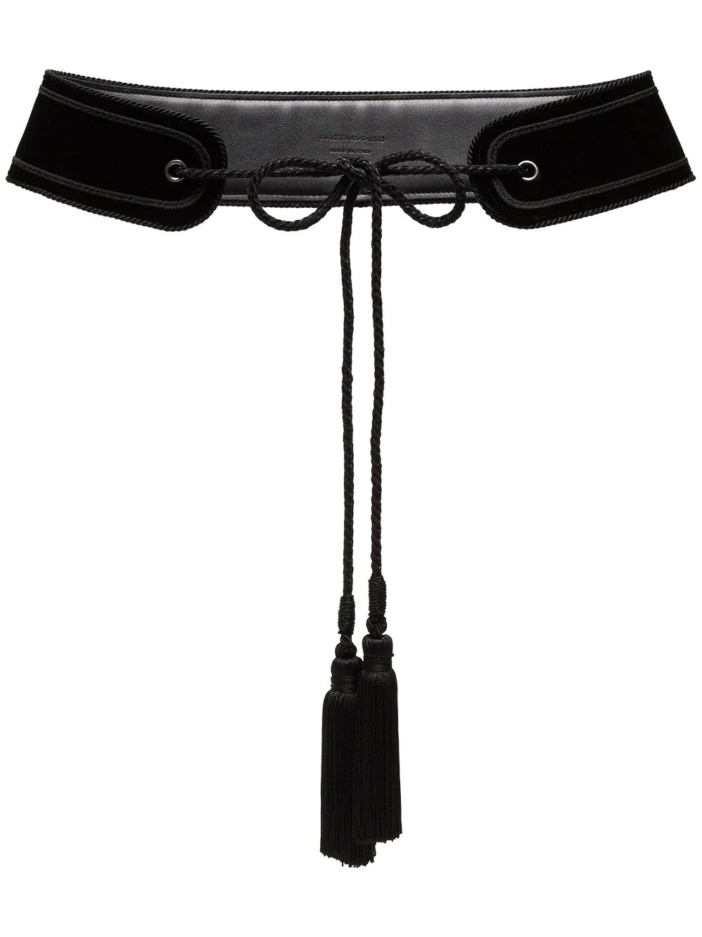 black Ballet Russes leather and velvet belt - 1