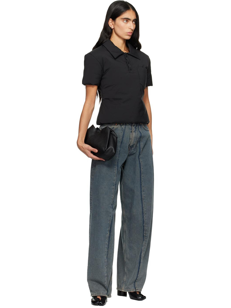 MM6 Maison Margiela Black Padded Polo outlook