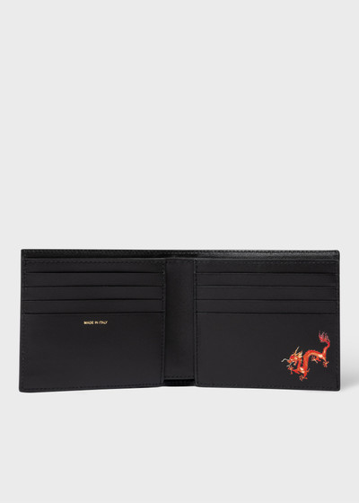 Paul Smith Black Leather 'Year Of The Dragon' Billfold Wallet outlook