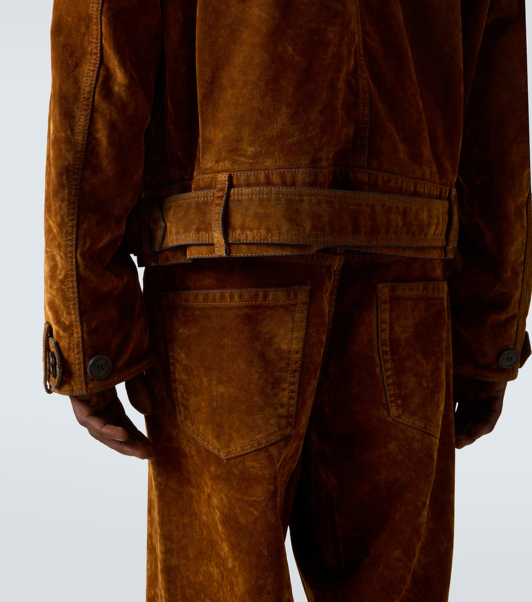 Vassel belted cotton biker jacket - 7
