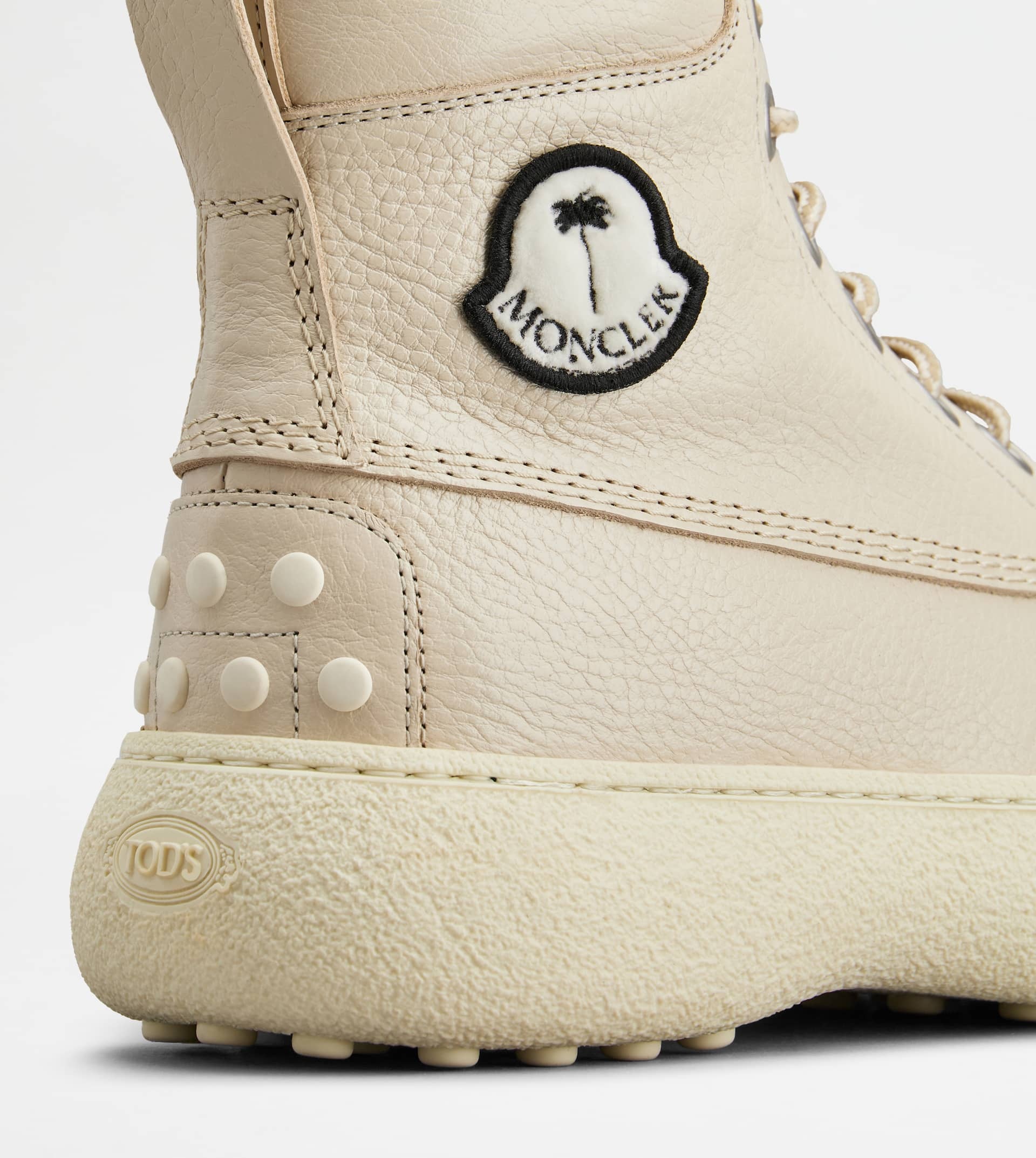 TOD'S W. G. BOOTS TOD'S X 8 MONCLER PALM ANGELS IN LEATHER - WHITE - 5