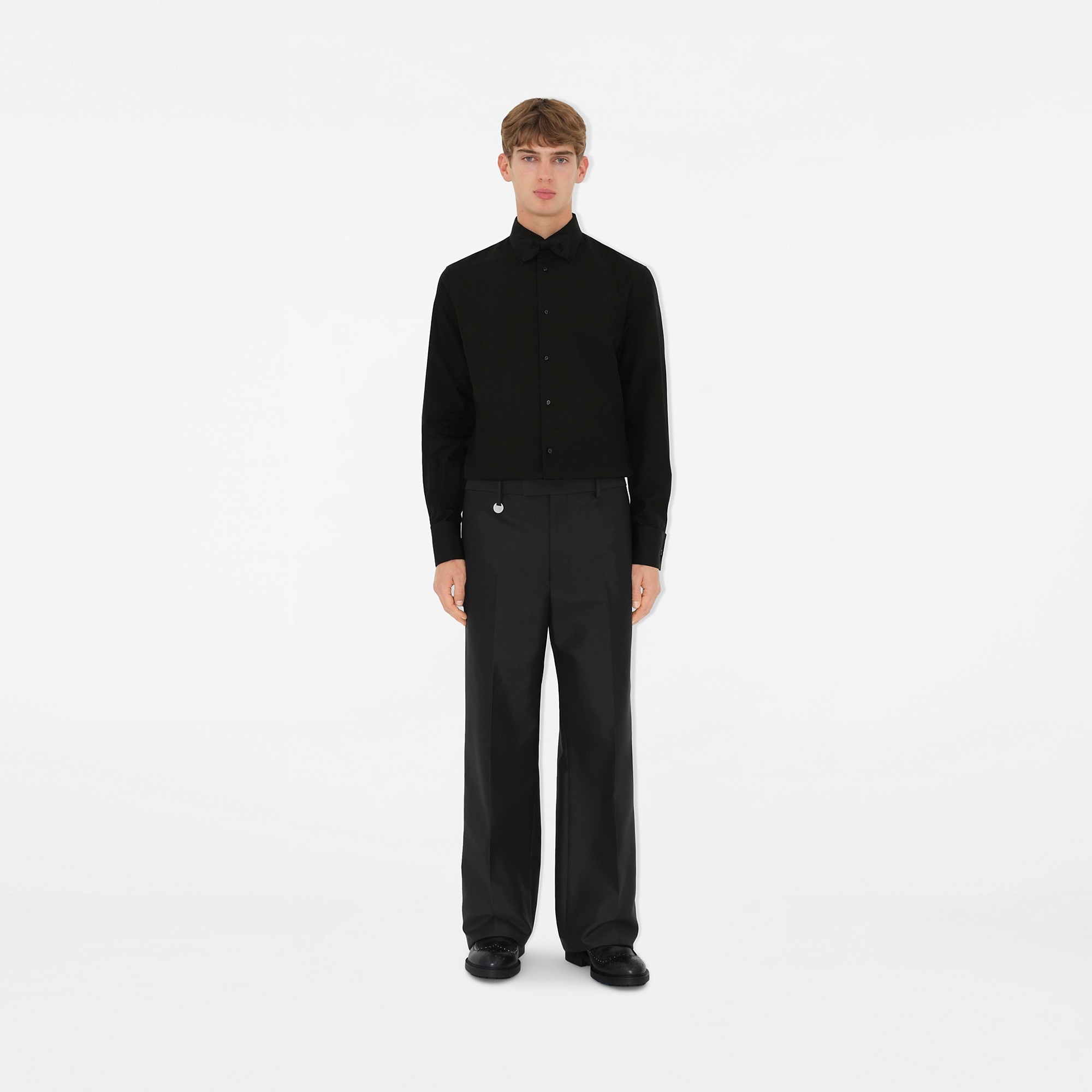 Slim Fit Cotton Silk Tuxedo Shirt - 2