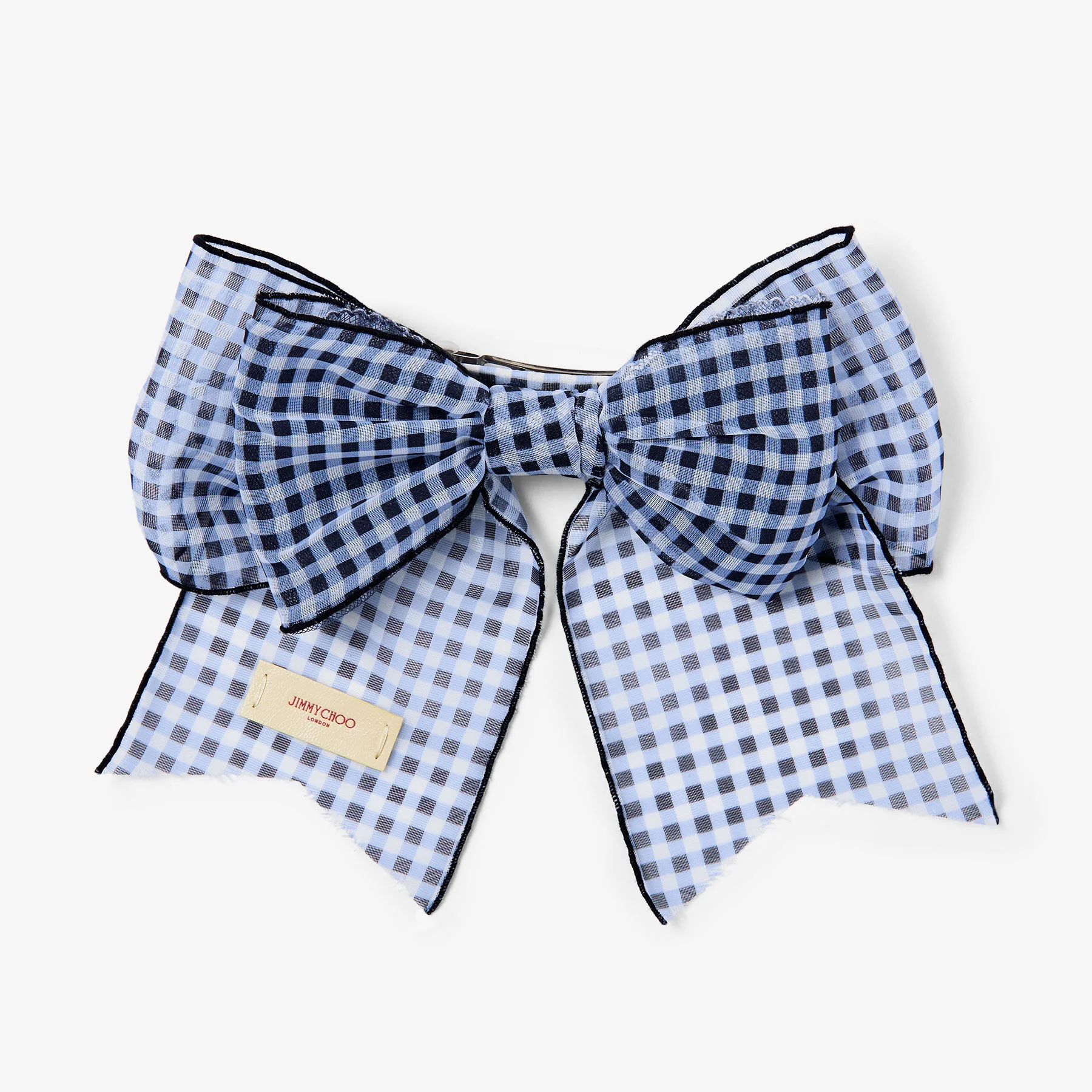 Bow Hair Clip Marine Mix Mini Gingham Organza Bow Hair Clip - 1