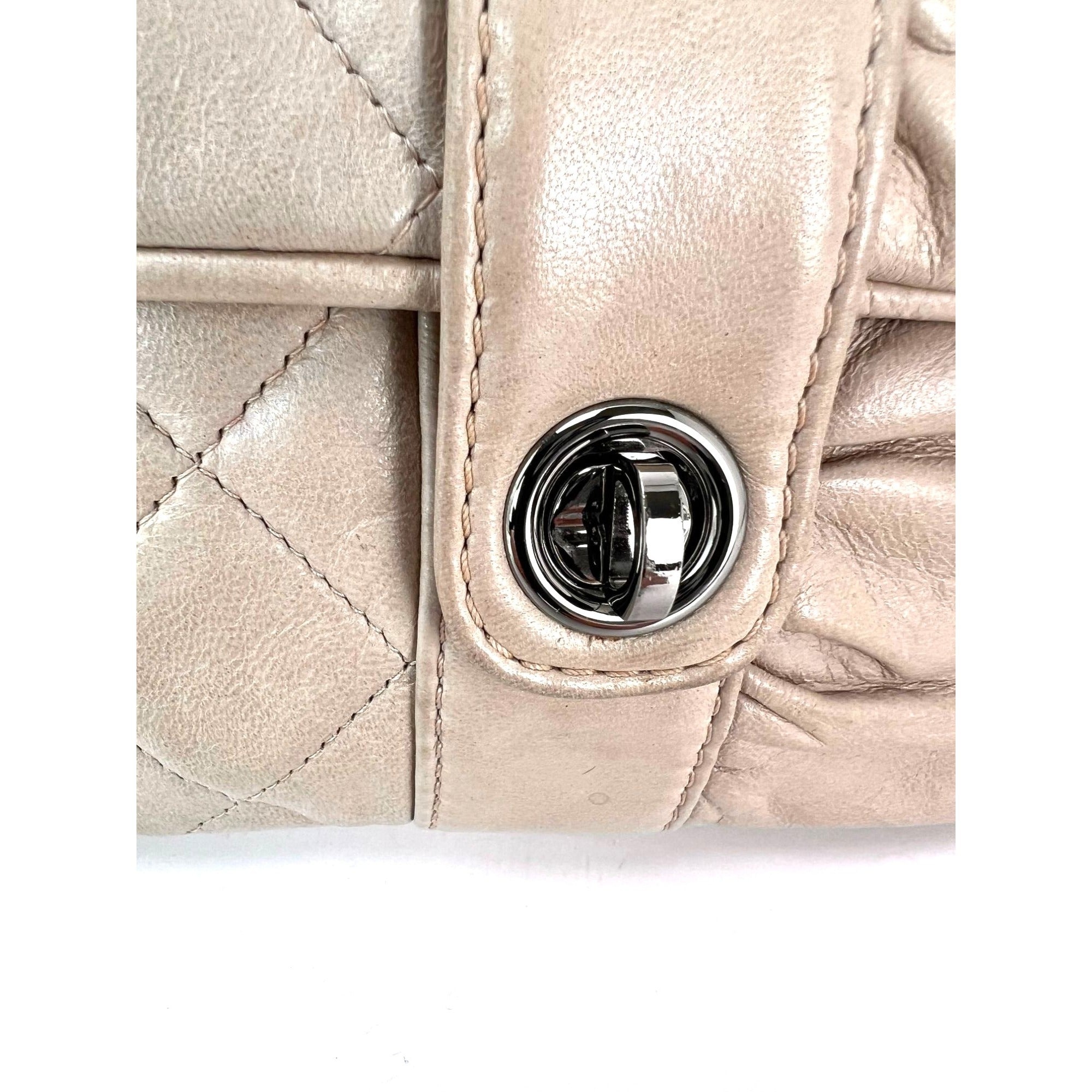 Chanel Lambskin Quilted Pile Ou Face Flap Beige Clair Shoulder Bag - 13