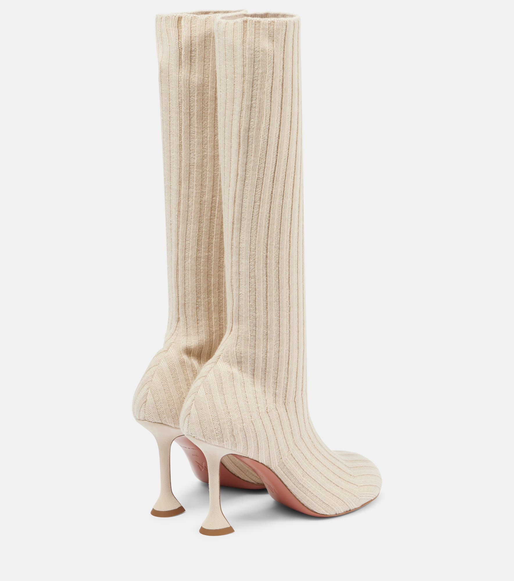 Veneda 95 stretch ribbed-knit knee boots - 2