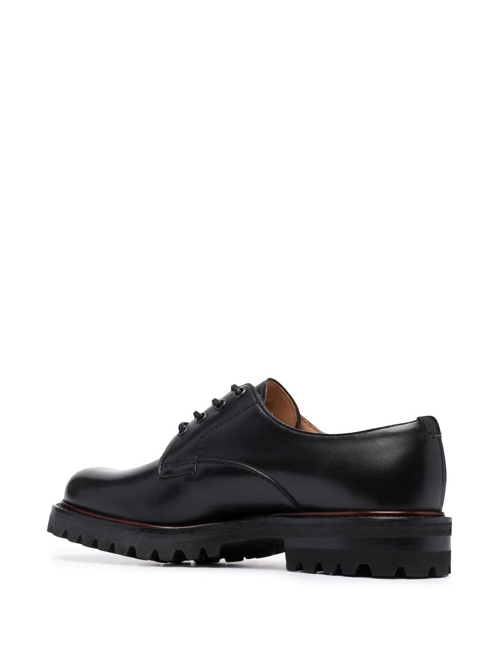 Chester Polished lace-up leather derby shoes - 3