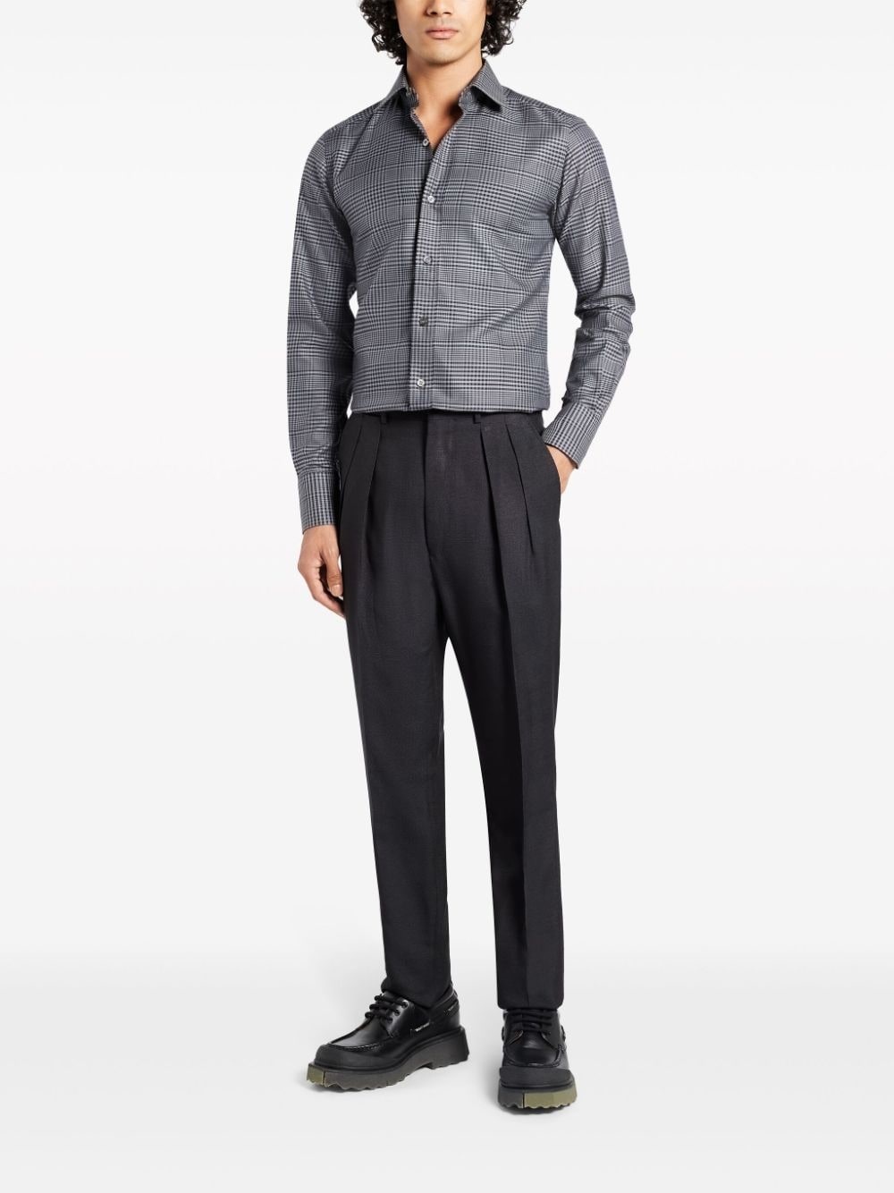 pleated silk trousers - 2