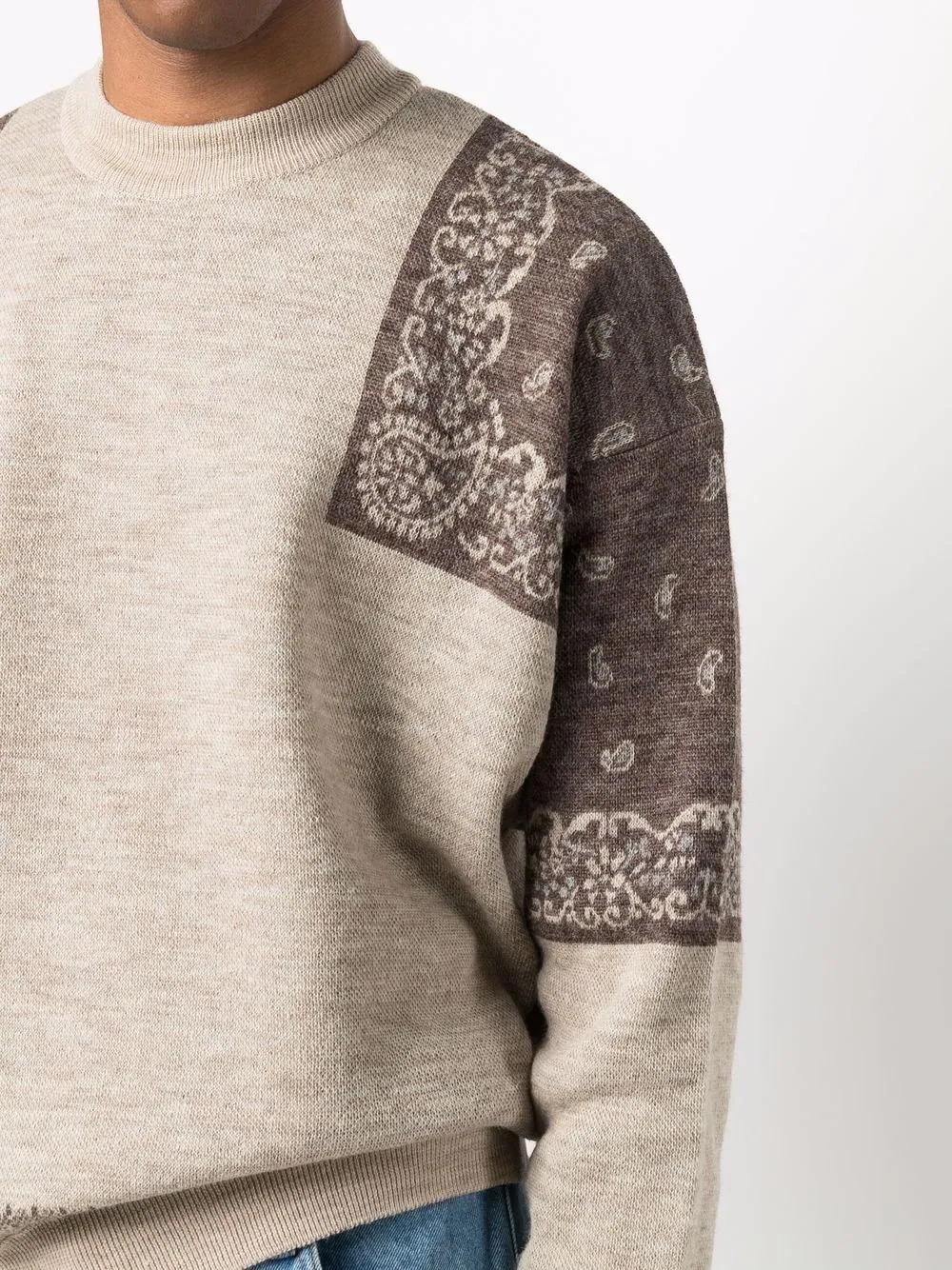 paisley crew-neck jumper - 5