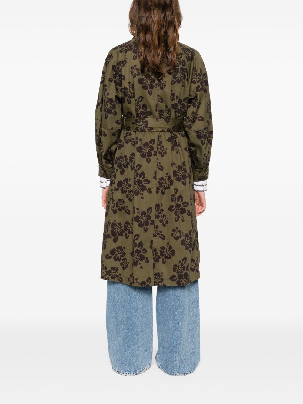 hibiscus-print coat - 4
