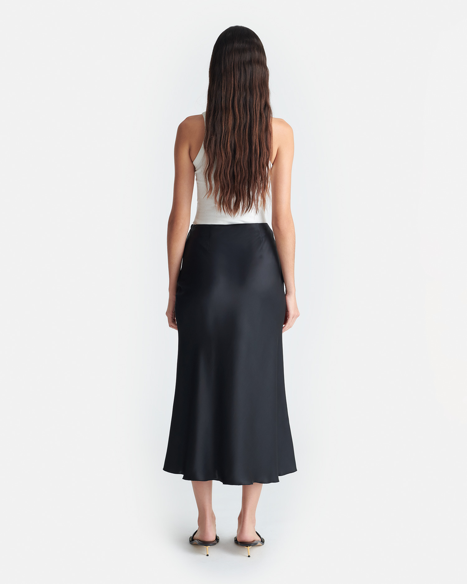 Slip Satin Midi Skirt - 2