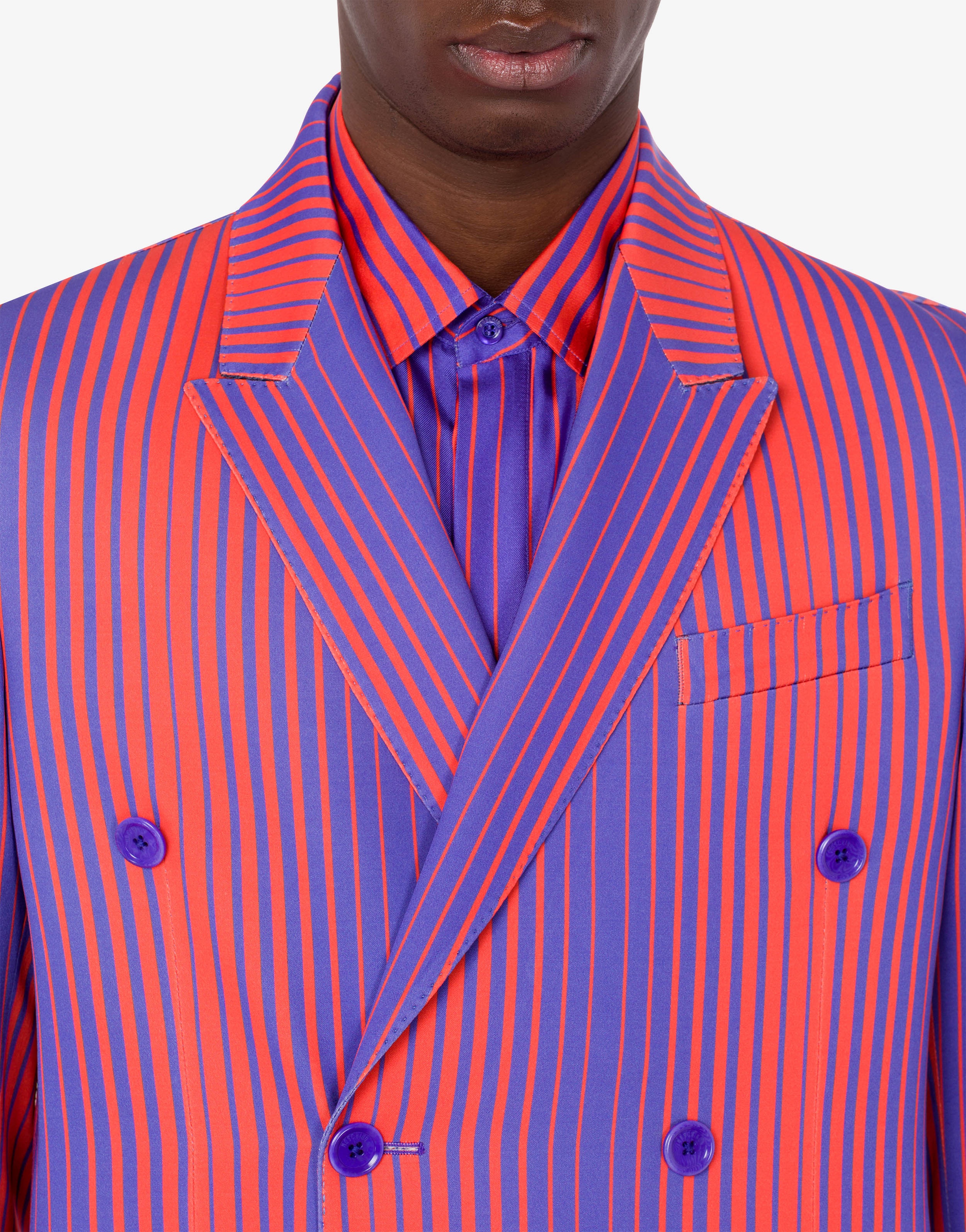 NUANCED-STRIPE SATIN JACKET - 4