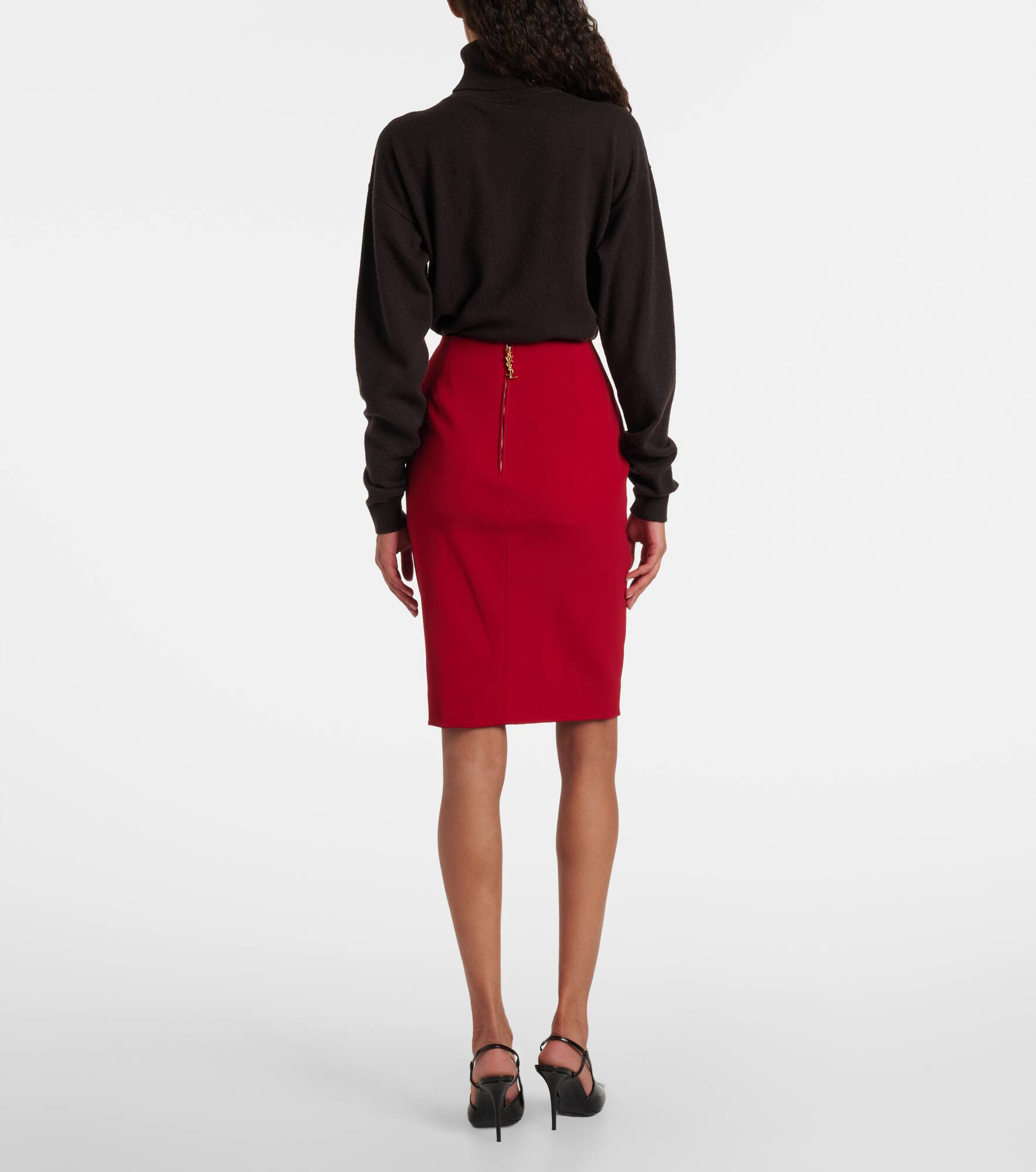 High-rise pencil skirt - 3