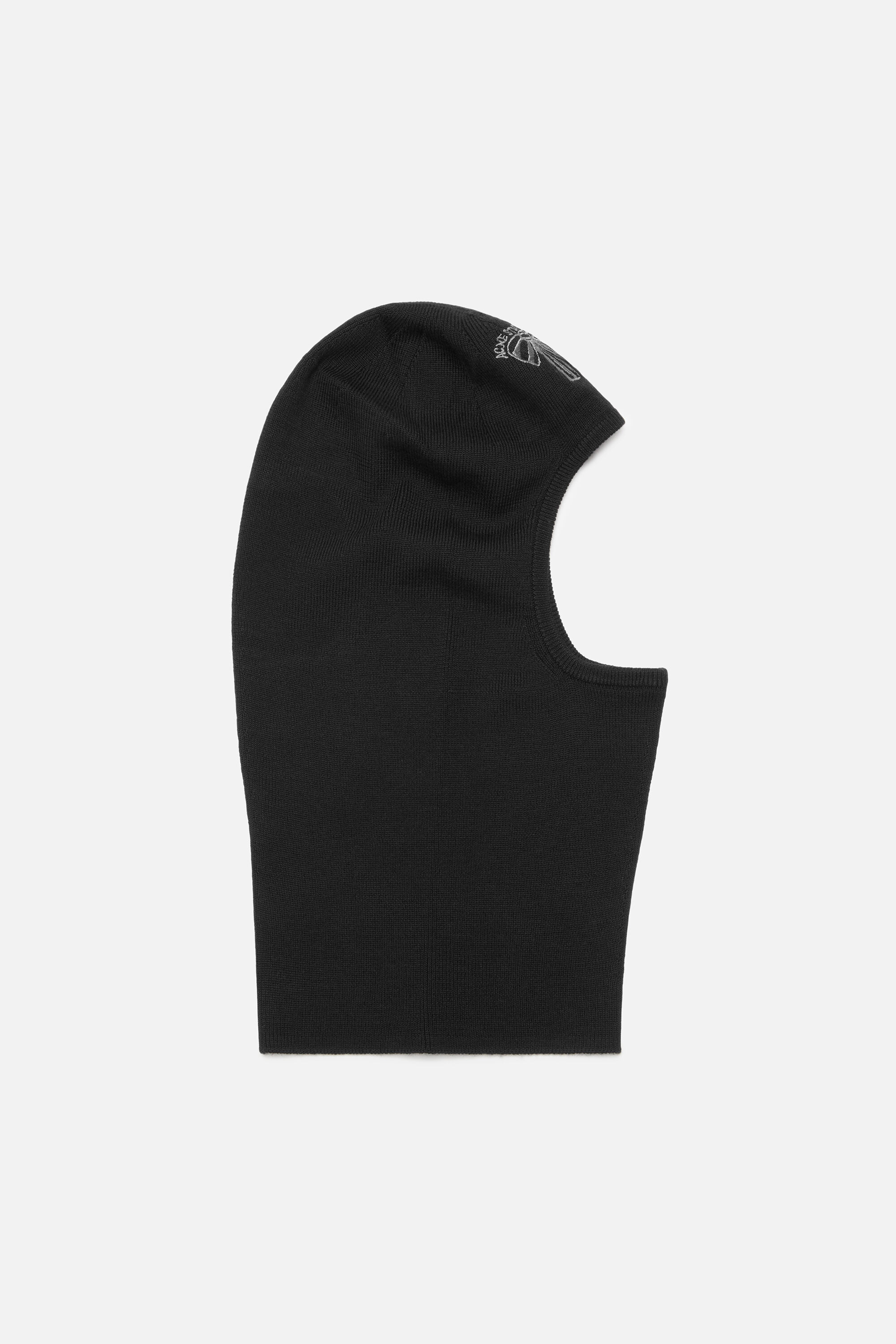 Wool logo balaclava - Black - 1