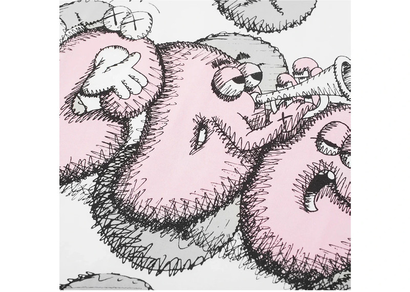 Comme Des Garçons CDG Shirt x KAWS T-shirt White/Pink/Grey outlook