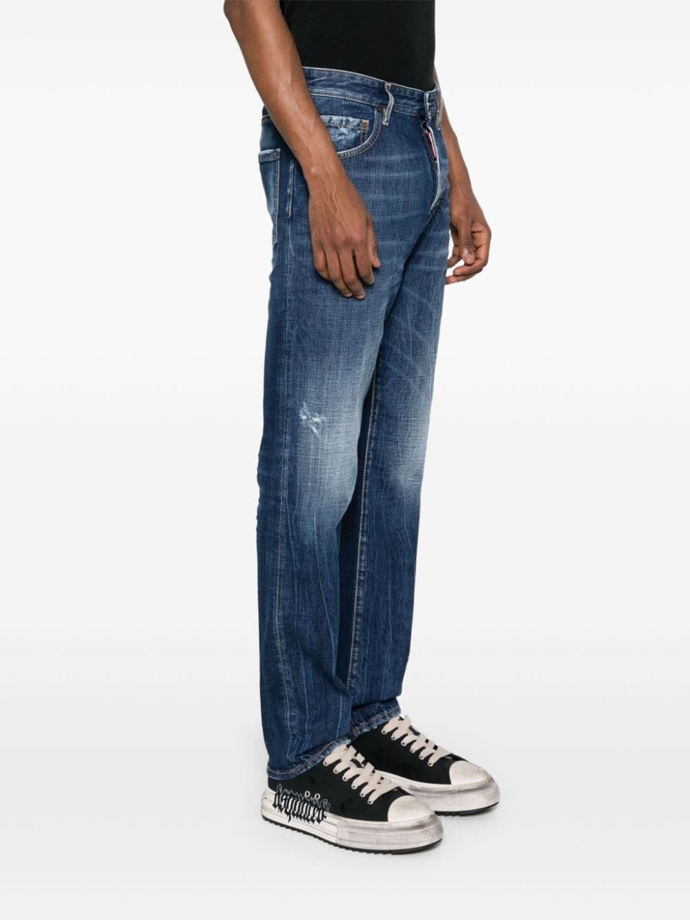 642 mid-rise straight-leg jeans - 3