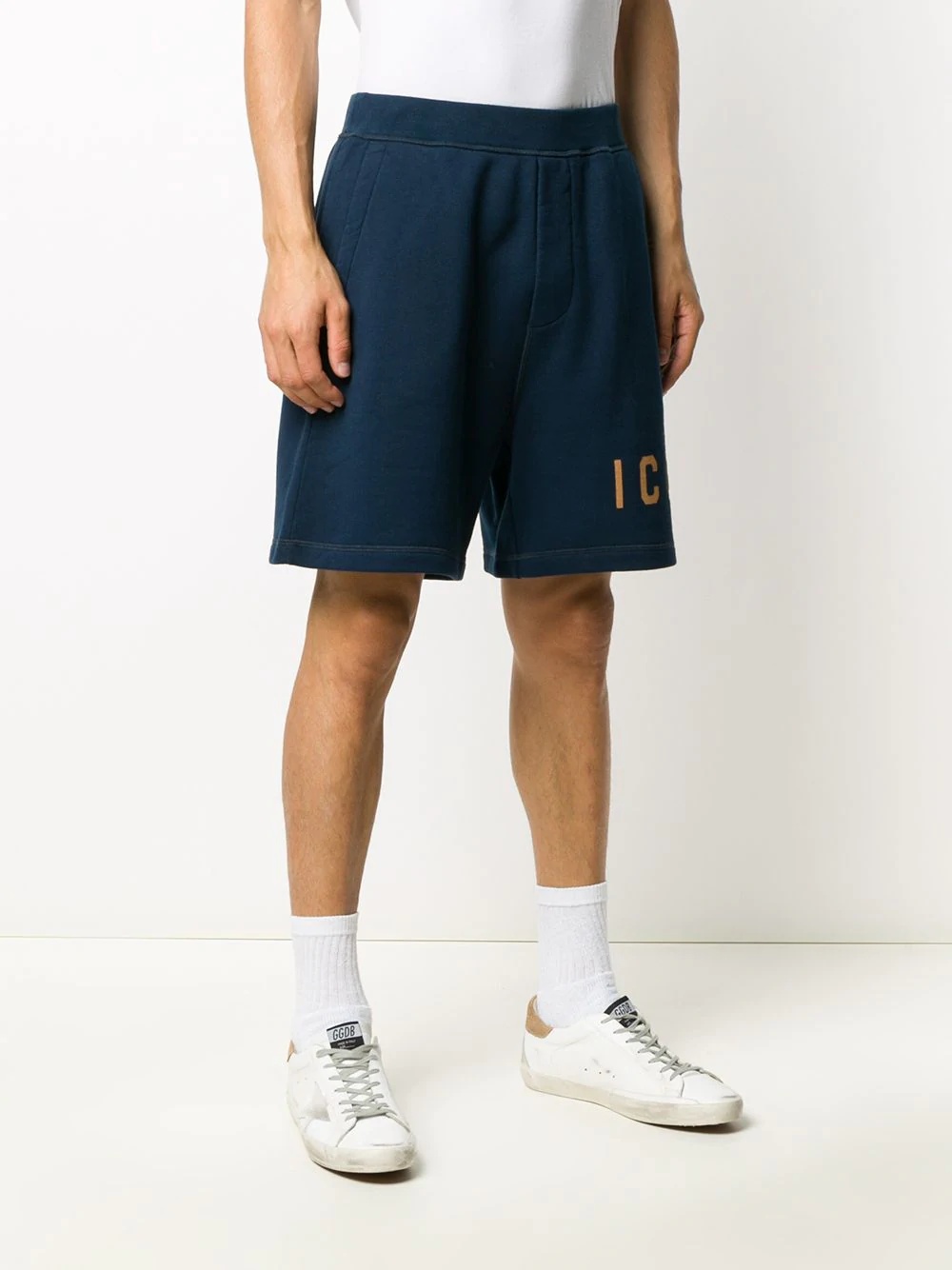 Icon logo-print track shorts - 3