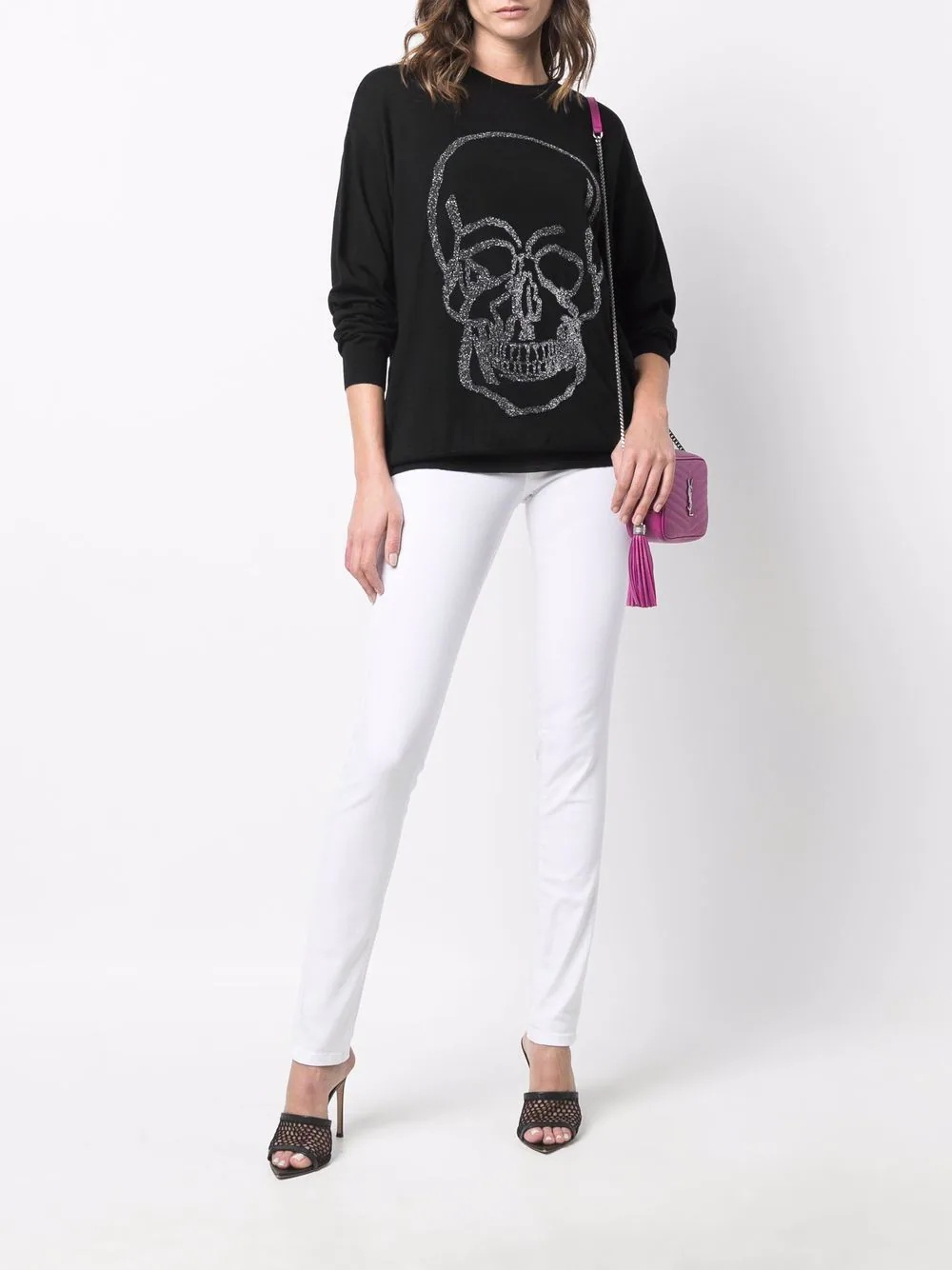 logo-patch detail jeggings - 2