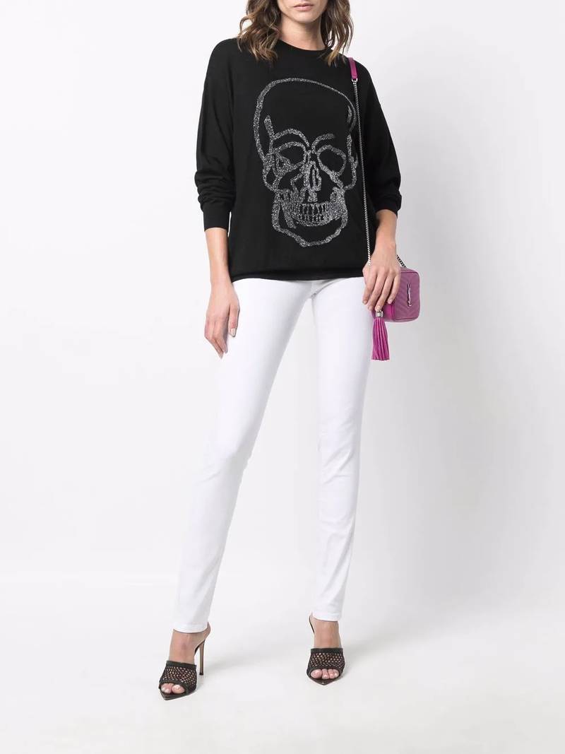 PHILIPP PLEIN logo-patch detail jeggings outlook