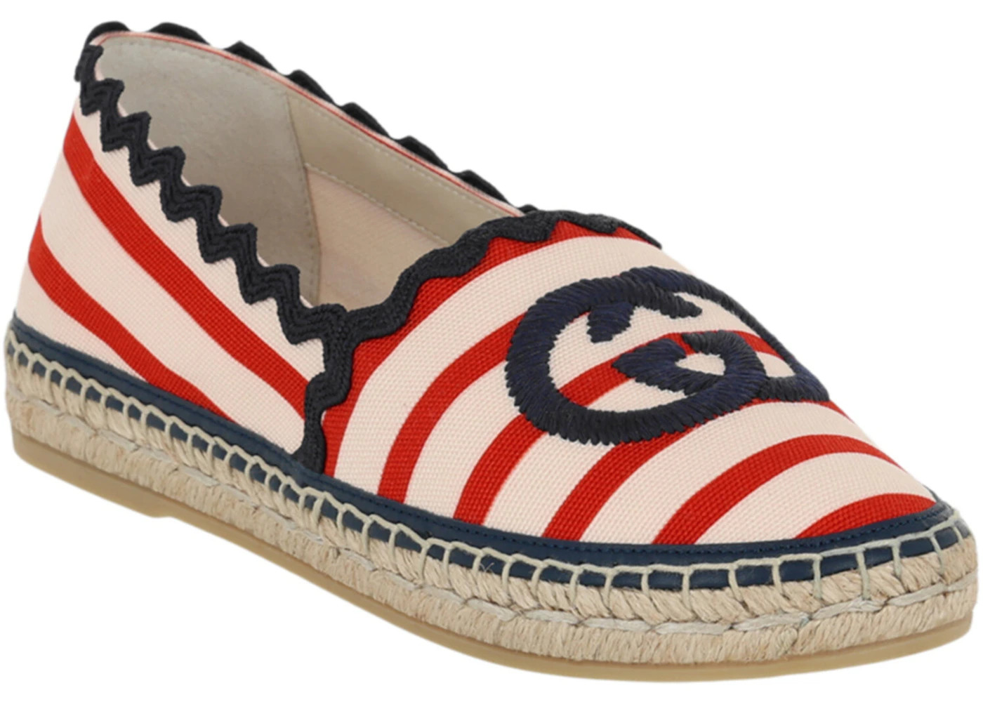 Gucci GG Striped Espadrilles Red (Women's) - 2