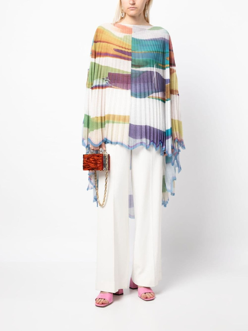 MATICEVSKI Manifest abstract-print draped tunic outlook