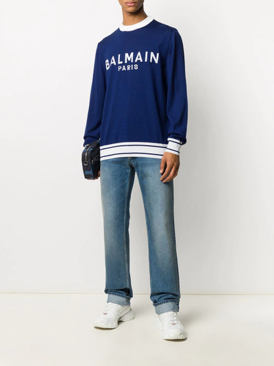 Balmain logo knitted jumper outlook