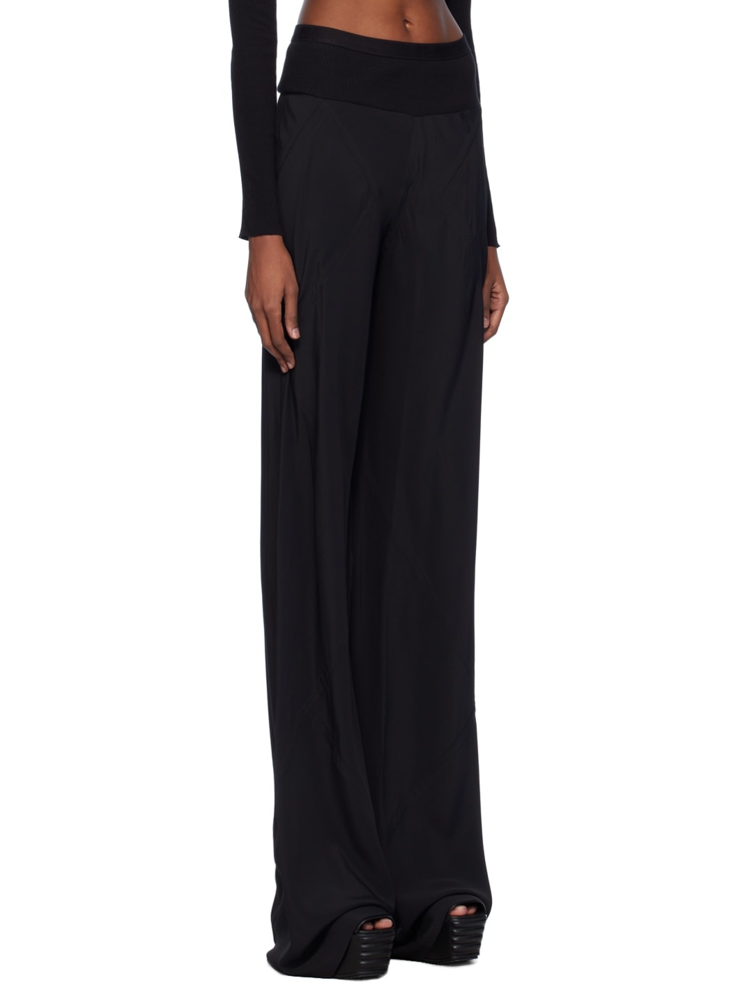 Black Bias Lounge Pants - 2