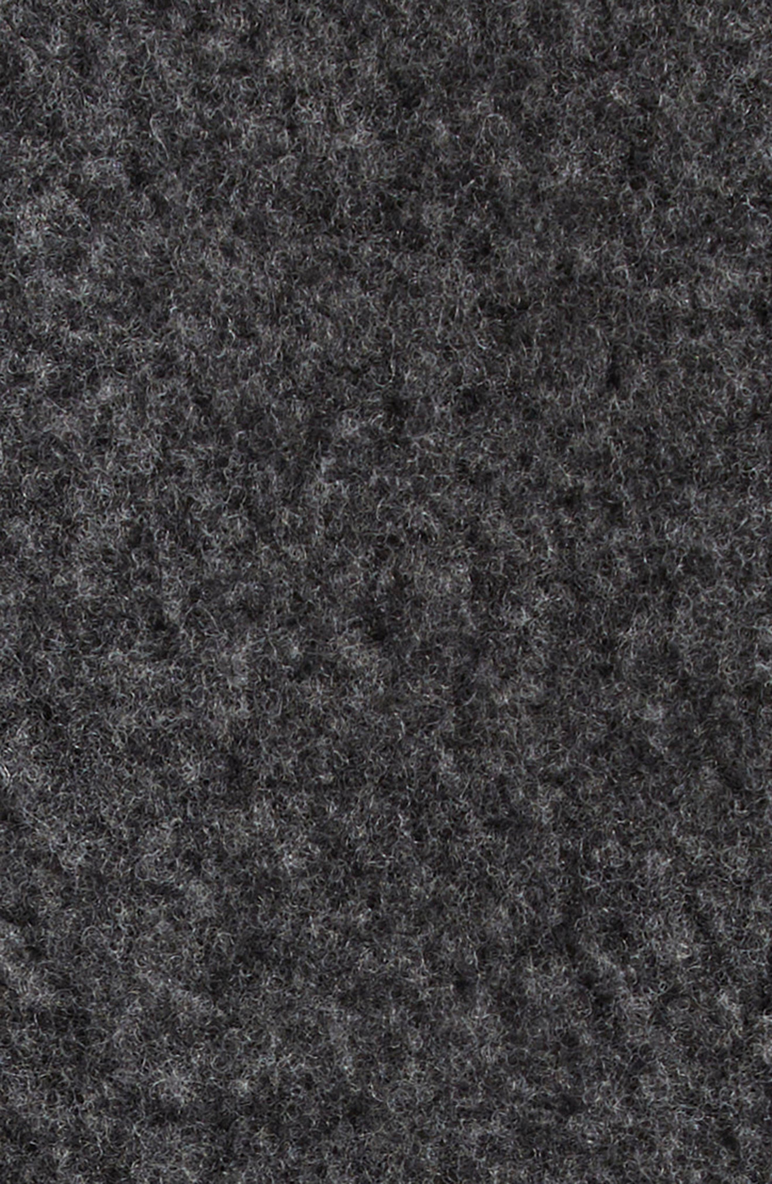 Thom Browne Wool Fleece Full Zip Hoodie in Charcoal at Nordstrom - 7