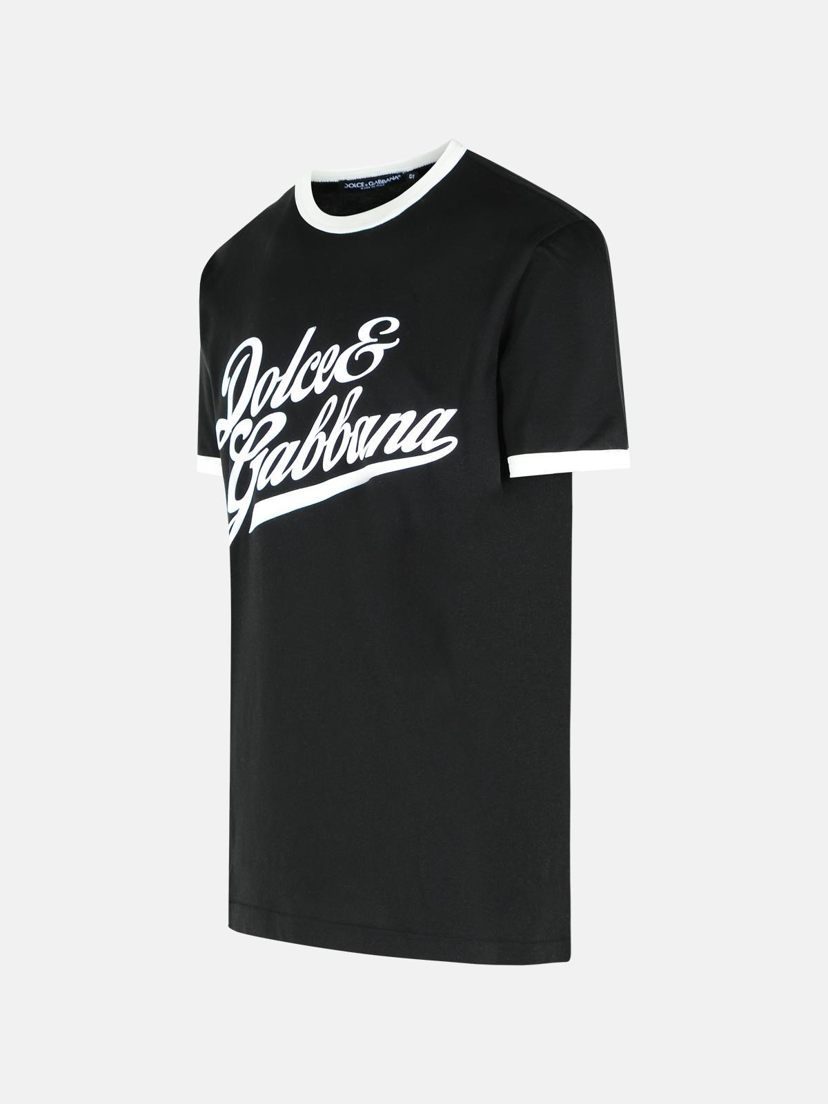 BLACK COTTON T-SHIRT - 2