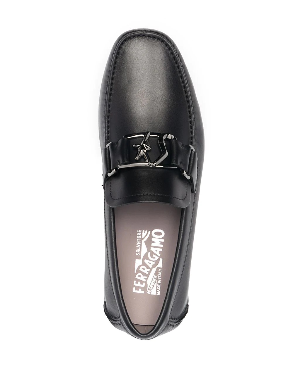 logo-plaque loafers - 4