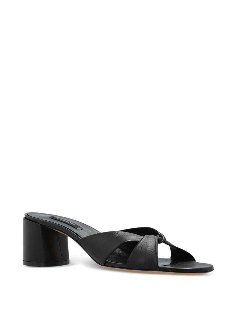 CASADEI 70mm leather mules outlook