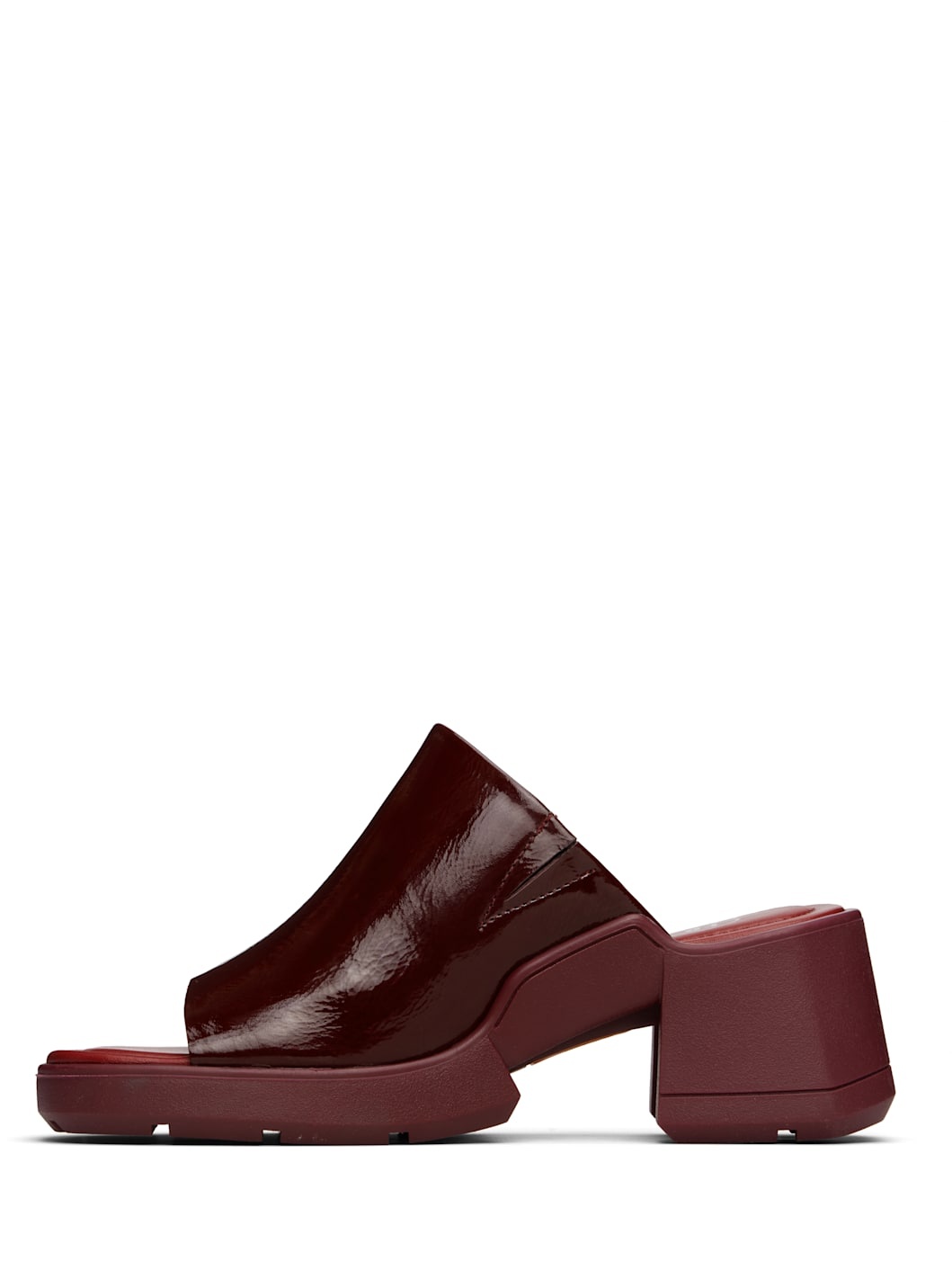 Burgundy Clarin Mules - 3