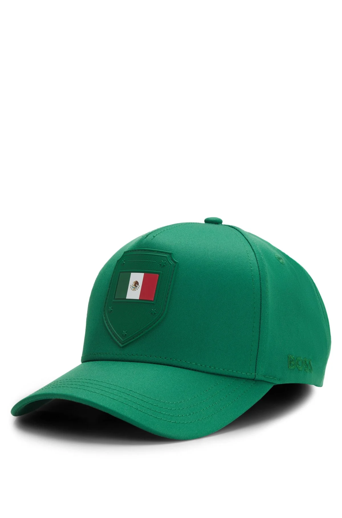 LOGO CAP IN LUSTROUS TWILL WITH COUNTRY-FLAG BADGE - 1
