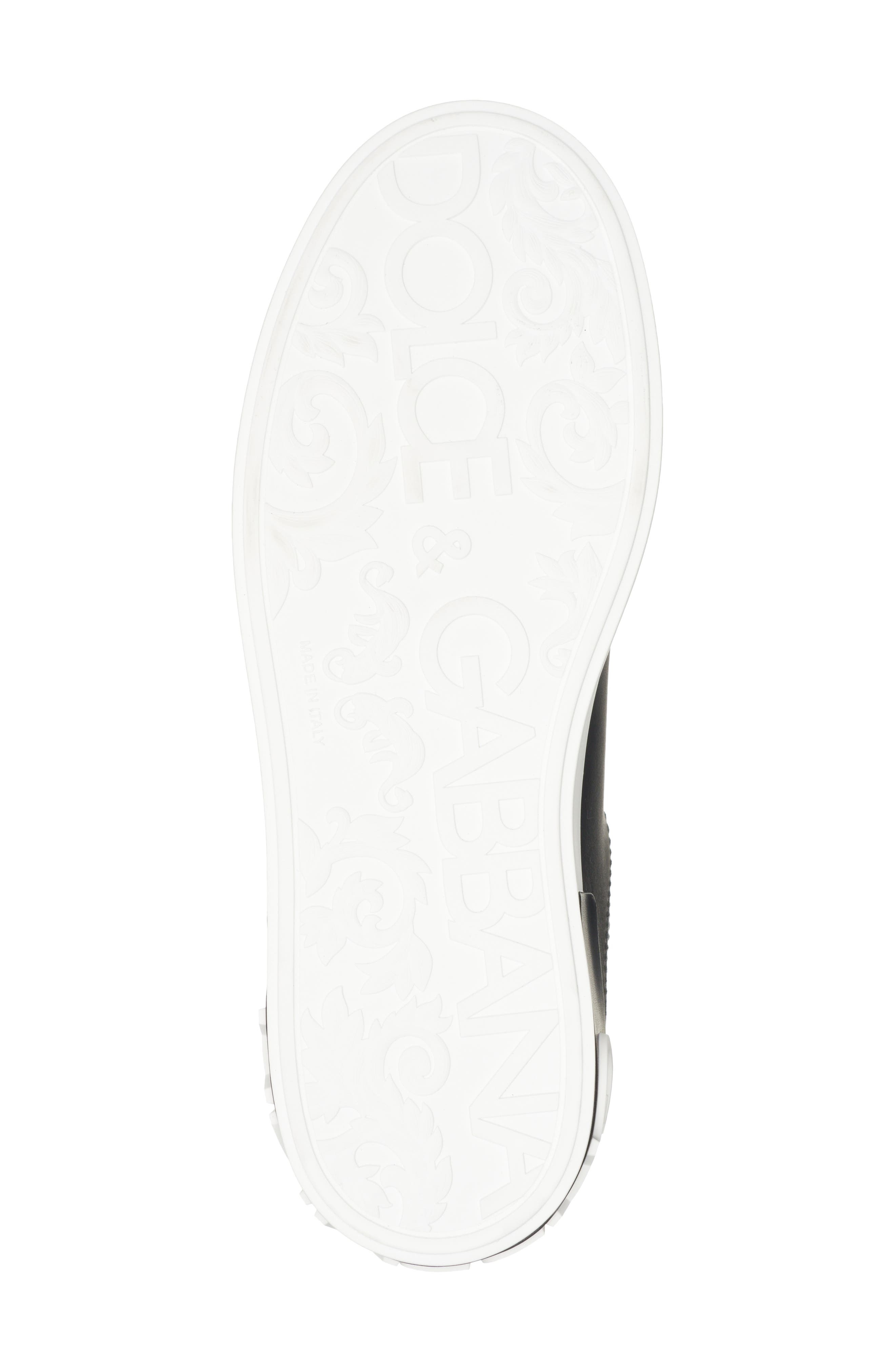 Dolce&Gabbana Portofino Sneaker in Black/Silver at Nordstrom - 6