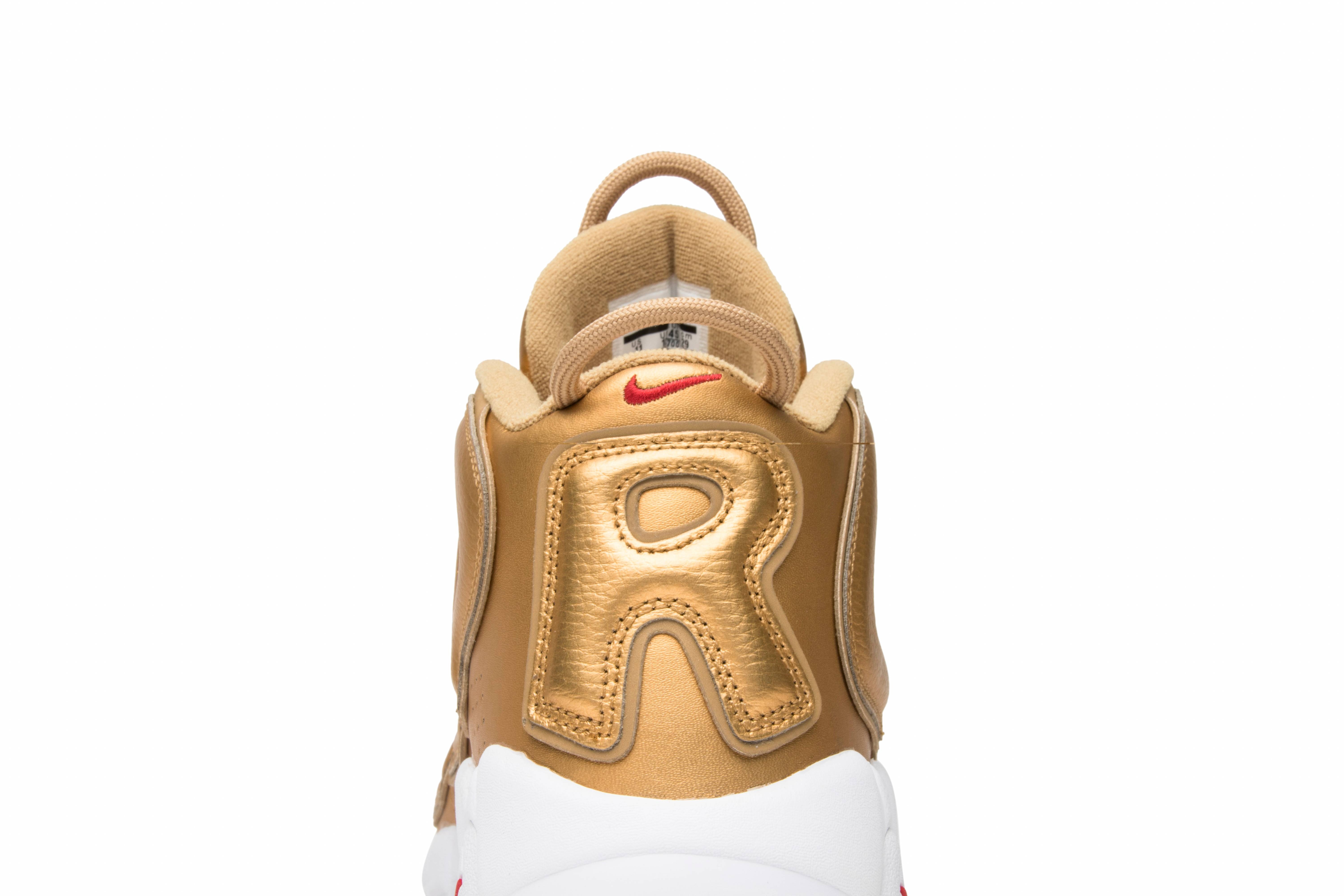 Supreme x Air More Uptempo 'Metallic Gold' - 7