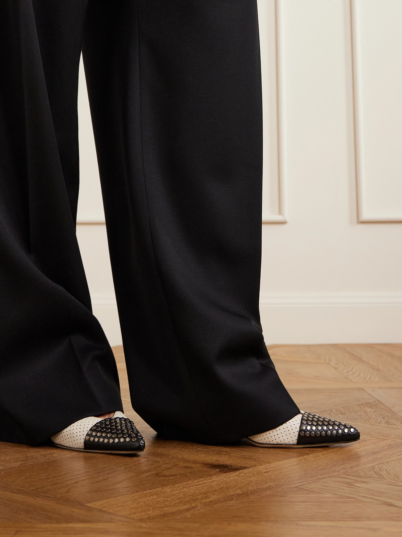 Chloé Alba Studded Perforated Leather Slingback Pumps outlook